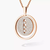 Lucky Move MM Pavé Pink Gold Diamond Necklace