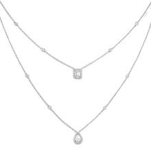  Collier Diamant Or Blanc My Twin 2 Rangs