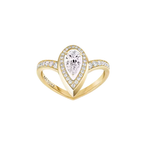  Bague Fiery 0,30ct Bague Diamant Or Jaune