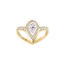 Fiery ring, medium model Fiery 0.30-carat diamond ring in yellow gold