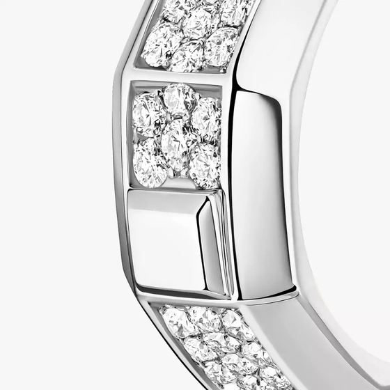 Moderniste middle clip earring White Gold Diamond Earrings