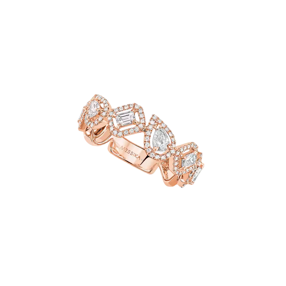 My Twin Wedding Ring Pink Gold Diamond Ring