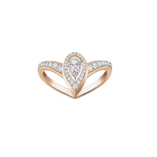  Fiery 0.10ct Pink Gold Diamond Ring