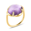 Bague, Améthyste, Diamants, Or Jaune
