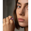 Ring, Amethyst, Diamonds, Yellow Gold