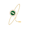 Lucky Move SM Malachite Yellow Gold Diamond Bracelet