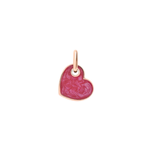  Pendentif Cœur Or Rose & Émail