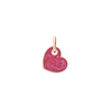 Rose Gold & Enamel Heart Charm