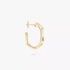 Moderniste pavé single hoop earring SM Yellow Gold Diamond Earrings