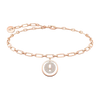 Lucky Move Diamond Pavé Ankle Bracelet Pink Gold Diamond Bracelet