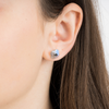 Victoria Studs, Labradorite, White Gold