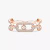 So Move 2 Finger Diamond Pavé Ring Pink Gold Diamond Ring