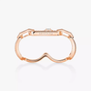 So Move two-finger pavé ring So Move 2 finger diamond pavé ring in pink gold