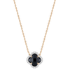 Collier, Mini Onyx, Diamants, Or Rose
