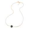 Collier, Mini Onyx, Diamants, Or Rose