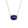 Collier Or Jaune Coussin Lapis Lazuli