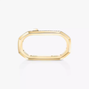 Moderniste pavé two-finger ring Yellow Gold Diamond Ring