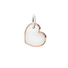 Pendentif Xl Coeur Argent Et Or Rose