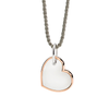 Pendentif Xl Coeur Argent Et Or Rose