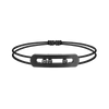 Move Titanium black cord bracelet, medium model