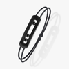 Move Titanium black cord bracelet, medium model Black titanium diamond cord bracelet Move Titanium