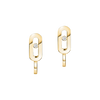 Move Uno Mini Hoops Yellow Gold Diamond Earrings