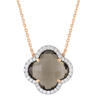 Necklace, Smoky Quartz Large Motif, Diamonds, Rose Gold