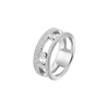 Bague pavée Move Romane Bague Diamant Or Blanc
