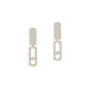Imperial Move half pavé earrings, medium model Imperial Move LM diamond earrings in yellow gold
