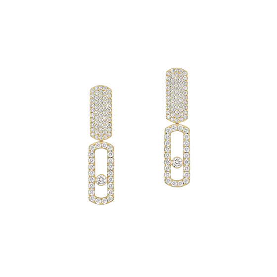 Imperial Move LM Yellow Gold Diamond Earrings