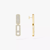 Boucles d'oreilles Imperial Move semi-pavées, moyen modèle
