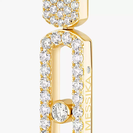 Imperial Move LM Yellow Gold Diamond Earrings