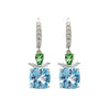 Boucles d'Oreilles Topazes, Tsavorites & Diamants