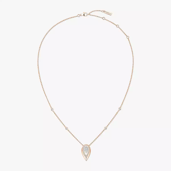 Collier Fiery 0,40ct Collier Diamant Or Rose