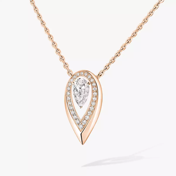 Collier Fiery 0,40ct Collier Diamant Or Rose