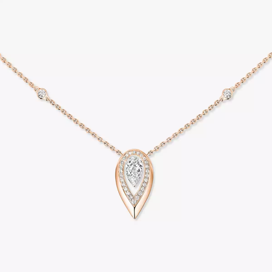 Collier Fiery 0,40ct Collier Diamant Or Rose
