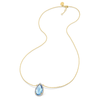 Necklace, Topaz Swiss Blue, Diamonds, Yellow Gold