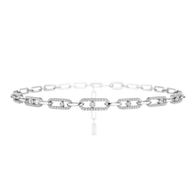  Move Link Multi Choker White Gold Diamond Necklace