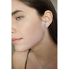 Turquoise Yellow Gold Victoria Studs