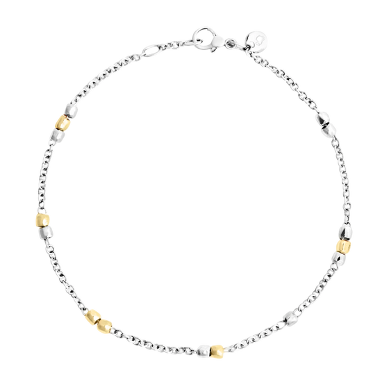 Bracelet Mini Granelli Argent & Or Jaune