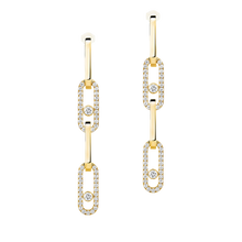 Move Link transformable earrings Yellow Gold Diamond Earrings