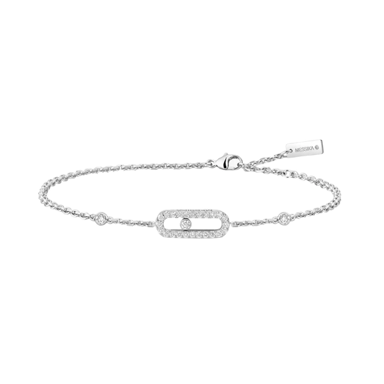 Move Uno Pavé White Gold Diamond Bracelet