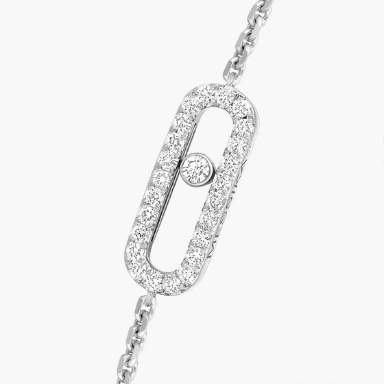 Move Uno Pavé White Gold Diamond Bracelet