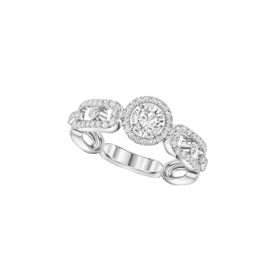 Solitaire Move Link 0,30ct Bague Diamant Or Blanc