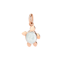  Pendentif Tortue Marine Or Rose & Émail