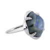 Ring, Labradorite, Diamonds, White Gold