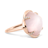 Ring, Pink Quartz, Diamonds, Rose Gold