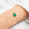 Bracelet, Green Agate, White Gold