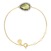 Bracelet, Olive Quartz, Diamonds, Yellow Gold