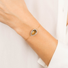 Bracelet, Olive Quartz, Diamonds, Yellow Gold